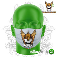 Corona Fighter Maske mit Druck