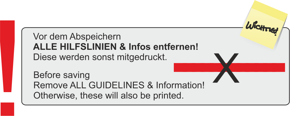 Wichtige Info für Nutzung Leer-Druck-Vorlagen.
