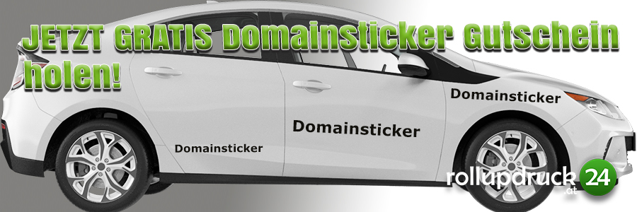 Jetzt Gratis DomainSticker holen.